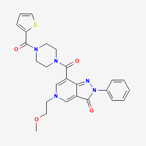 5-(2-methoxyethyl)-2-phenyl-7-(4-(thiophene-2-carbonyl)piperazine-1-carbonyl)-2H-pyrazolo[4,3-c]pyridin-3(5H)-one