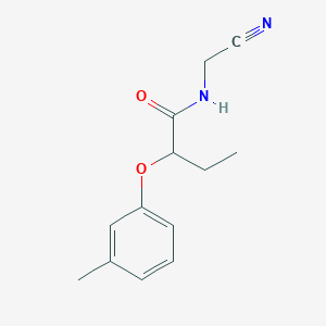 molecular formula C13H16N2O2 B2944142 N-(Cyanomethyl)-2-(3-methylphenoxy)butanamide CAS No. 1436354-59-4
