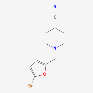 1-((5-Bromofuran-2-yl)methyl)piperidine-4-carbonitrile