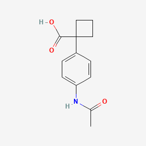 molecular formula C13H15NO3 B2944146 1-[4-(Acetylamino)phenyl]-1-cyclobutanecarboxylic acid CAS No. 1314668-98-8