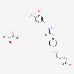 N-(3,4-dimethoxyphenethyl)-2-(4-(((4-fluorobenzyl)oxy)methyl)piperidin-1-yl)acetamide oxalate