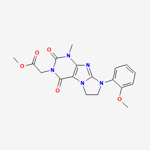 Methyl 2-[6-(2-methoxyphenyl)-4-methyl-1,3-dioxo-7,8-dihydropurino[7,8-a]imidazol-2-yl]acetate