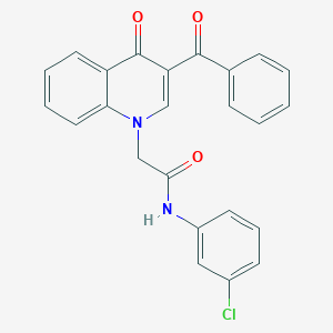 2-(3-benzoyl-4-oxo-1,4-dihydroquinolin-1-yl)-N-(3-chlorophenyl)acetamide