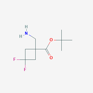 molecular formula C10H17F2NO2 B2944154 Tert-butyl 1-(aminomethyl)-3,3-difluorocyclobutane-1-carboxylate CAS No. 2248357-50-6