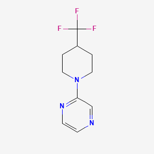 molecular formula C10H12F3N3 B2944159 2-[4-(Trifluoromethyl)piperidin-1-yl]pyrazine CAS No. 2097928-01-1