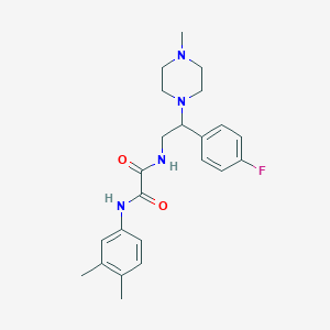 N1-(3,4-dimethylphenyl)-N2-(2-(4-fluorophenyl)-2-(4-methylpiperazin-1-yl)ethyl)oxalamide