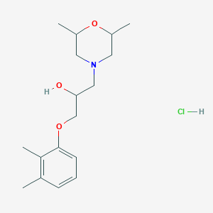 molecular formula C17H28ClNO3 B2944171 1-(2,6-Dimethylmorpholino)-3-(2,3-dimethylphenoxy)propan-2-ol hydrochloride CAS No. 1217706-59-6