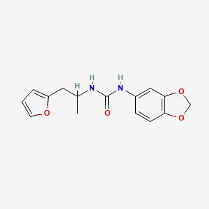 molecular formula C15H16N2O4 B2944174 1-(Benzo[d][1,3]dioxol-5-yl)-3-(1-(furan-2-yl)propan-2-yl)urea CAS No. 1207028-68-9