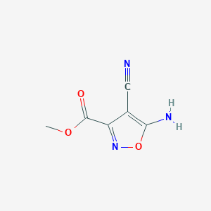 molecular formula C6H5N3O3 B2944190 Methyl 5-amino-4-cyano-1,2-oxazole-3-carboxylate CAS No. 1782639-50-2