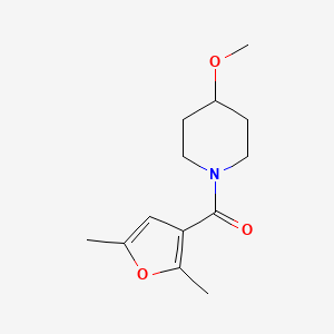 molecular formula C13H19NO3 B2944191 (2,5-二甲基呋喃-3-基)(4-甲氧基哌啶-1-基)甲烷酮 CAS No. 1235022-22-6