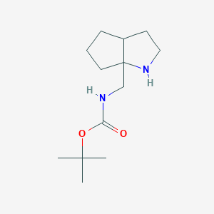 molecular formula C13H24N2O2 B2944194 Tert-butyl N-(2,3,3a,4,5,6-hexahydro-1H-cyclopenta[b]pyrrol-6a-ylmethyl)carbamate CAS No. 2167041-98-5