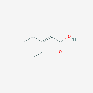molecular formula C7H12O2 B2944195 3-Ethylpent-2-enoic acid CAS No. 79930-59-9