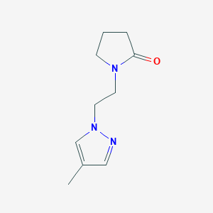 molecular formula C10H15N3O B2944197 1-[2-(4-methyl-1H-pyrazol-1-yl)ethyl]pyrrolidin-2-one CAS No. 2310082-62-1