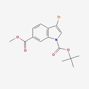 molecular formula C15H16BrNO4 B2944206 1-tert-Butyl 6-methyl 3-bromo-1H-indole-1,6-dicarboxylate CAS No. 479552-81-3