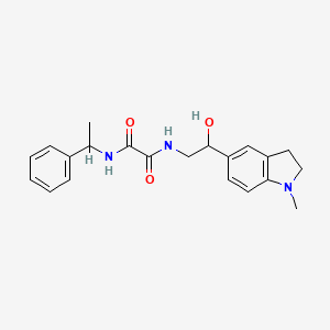 N1-(2-hydroxy-2-(1-methylindolin-5-yl)ethyl)-N2-(1-phenylethyl)oxalamide