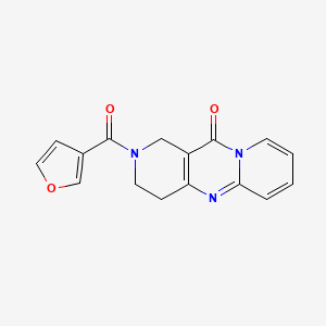 molecular formula C16H13N3O3 B2944217 2-(furan-3-carbonyl)-3,4-dihydro-1H-dipyrido[1,2-a:4',3'-d]pyrimidin-11(2H)-one CAS No. 2034272-85-8