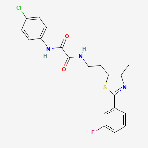 molecular formula C20H17ClFN3O2S B2944221 N1-(4-chlorophenyl)-N2-(2-(2-(3-fluorophenyl)-4-methylthiazol-5-yl)ethyl)oxalamide CAS No. 895803-54-0