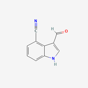molecular formula C10H6N2O B2944225 3-甲酰基-1H-吲哚-4-腈 CAS No. 53269-35-5