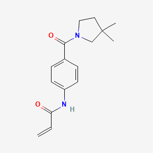 N-[4-(3,3-Dimethylpyrrolidine-1-carbonyl)phenyl]prop-2-enamide