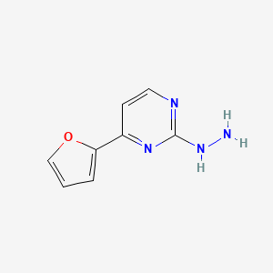 4-(Furan-2-yl)-2-hydrazinylpyrimidine