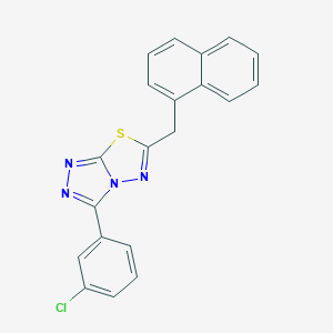 molecular formula C20H13ClN4S B294423 3-(3-Chlorophenyl)-6-(1-naphthylmethyl)[1,2,4]triazolo[3,4-b][1,3,4]thiadiazole 