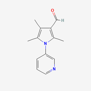 molecular formula C13H14N2O B2944231 2,4,5-三甲基-1-(吡啶-3-基)-1H-吡咯-3-甲醛 CAS No. 1087611-25-3