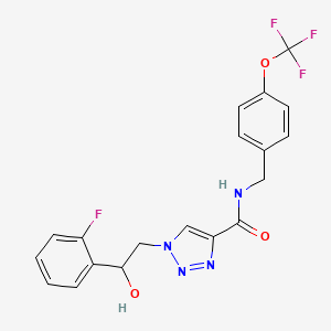 molecular formula C19H16F4N4O3 B2944237 1-(2-(2-氟苯基)-2-羟乙基)-N-(4-(三氟甲氧基)苄基)-1H-1,2,3-三唑-4-甲酰胺 CAS No. 2034597-22-1