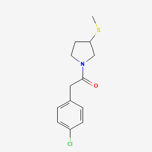 2-(4-Chlorophenyl)-1-(3-(methylthio)pyrrolidin-1-yl)ethanone