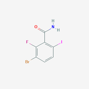 3-Bromo-2-fluoro-6-iodobenzamide