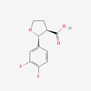 molecular formula C11H10F2O3 B2944252 (2R,3R)-2-(3,4-Difluorophenyl)tetrahydrofuran-3-carboxylic acid CAS No. 1820571-83-2