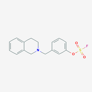 molecular formula C16H16FNO3S B2944258 2-[(3-Fluorosulfonyloxyphenyl)methyl]-3,4-dihydro-1H-isoquinoline CAS No. 2411224-05-8