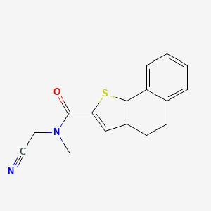 molecular formula C16H14N2OS B2944275 N-(cyanomethyl)-N-methyl-4H,5H-naphtho[1,2-b]thiophene-2-carboxamide CAS No. 1333664-92-8