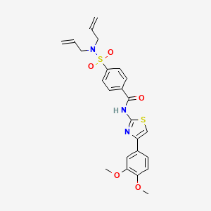 molecular formula C24H25N3O5S2 B2944279 4-(N,N-diallylsulfamoyl)-N-(4-(3,4-dimethoxyphenyl)thiazol-2-yl)benzamide CAS No. 361481-67-6