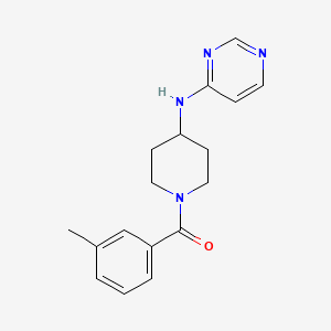 (3-Methylphenyl)-[4-(pyrimidin-4-ylamino)piperidin-1-yl]methanone