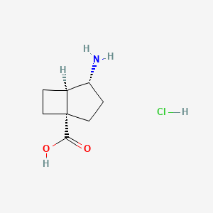 molecular formula C8H14ClNO2 B2944285 (1S,4R,5R)-4-Aminobicyclo[3.2.0]heptane-1-carboxylic acid;hydrochloride CAS No. 2445750-40-1