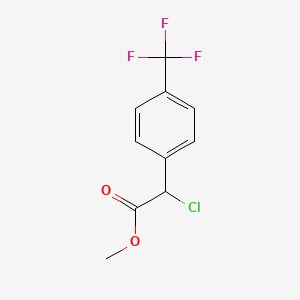 molecular formula C10H8ClF3O2 B2944288 Methyl 2-chloro-2-(4-(trifluoromethyl)phenyl)acetate CAS No. 1250104-84-7