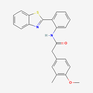 molecular formula C23H20N2O2S B2944290 N-(2-(benzo[d]thiazol-2-yl)phenyl)-2-(4-methoxy-3-methylphenyl)acetamide CAS No. 955852-10-5