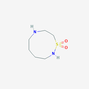 molecular formula C6H14N2O2S B2944295 1,2,7-Thiadiazonane 1,1-dioxide CAS No. 2287283-42-3