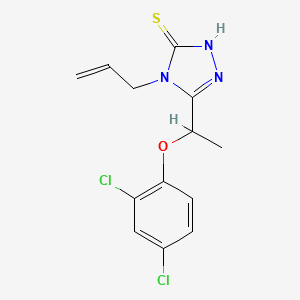molecular formula C13H13Cl2N3OS B2944298 4-allyl-5-[1-(2,4-dichlorophenoxy)ethyl]-4H-1,2,4-triazole-3-thiol CAS No. 882260-26-6