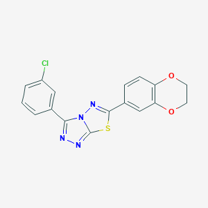 3-(3-Chlorophenyl)-6-(2,3-dihydro-1,4-benzodioxin-6-yl)[1,2,4]triazolo[3,4-b][1,3,4]thiadiazole