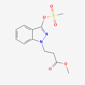 Methyl 3-(3-methylsulfonyloxyindazol-1-yl)propanoate