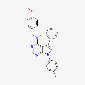 N-(4-methoxybenzyl)-5-phenyl-7-(p-tolyl)-7H-pyrrolo[2,3-d]pyrimidin-4-amine