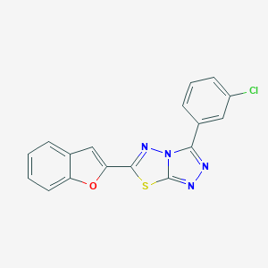 6-(1-Benzofuran-2-yl)-3-(3-chlorophenyl)[1,2,4]triazolo[3,4-b][1,3,4]thiadiazole