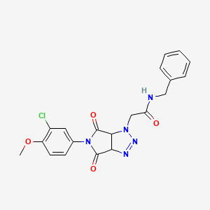 N-benzyl-2-[5-(3-chloro-4-methoxyphenyl)-4,6-dioxo-4,5,6,6a-tetrahydropyrrolo[3,4-d][1,2,3]triazol-1(3aH)-yl]acetamide