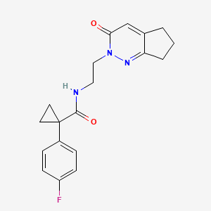 1-(4-fluorophenyl)-N-(2-(3-oxo-3,5,6,7-tetrahydro-2H-cyclopenta[c]pyridazin-2-yl)ethyl)cyclopropanecarboxamide
