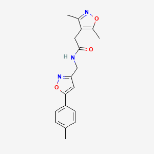 2-(3,5-dimethylisoxazol-4-yl)-N-((5-(p-tolyl)isoxazol-3-yl)methyl)acetamide