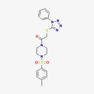 1-[4-(4-methylbenzenesulfonyl)piperazin-1-yl]-2-[(1-phenyl-1H-1,2,3,4-tetrazol-5-yl)sulfanyl]ethan-1-one