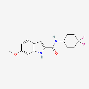 molecular formula C16H18F2N2O2 B2944333 N-(4,4-difluorocyclohexyl)-6-methoxy-1H-indole-2-carboxamide CAS No. 2034515-61-0