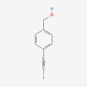 molecular formula C9H7IO B2944336 [4-(2-Iodoethynyl)phenyl]methanol CAS No. 1864060-77-4