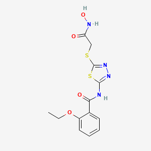 molecular formula C13H14N4O4S2 B2944355 2-ethoxy-N-(5-((2-(hydroxyamino)-2-oxoethyl)thio)-1,3,4-thiadiazol-2-yl)benzamide CAS No. 903277-19-0